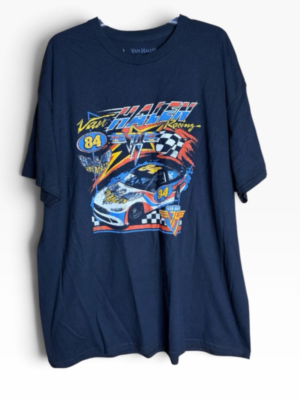 Van Halen Racing 84 Mens 2XL Graphic T Shirt Race Car Rock Band Tee